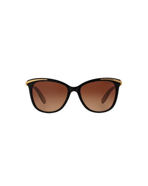 Ralph Lauren Black Ra5203 1090T5 Sunglasses Acetate Cat Eye Polarized Shaded