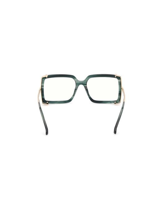 Max Mara Black Mm5155-B 098 Optical Frames Acetate Squared Normal