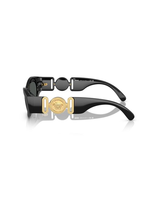 Versace Black Ve4480U Gb1/87 Sunglasses Injected Round Normal