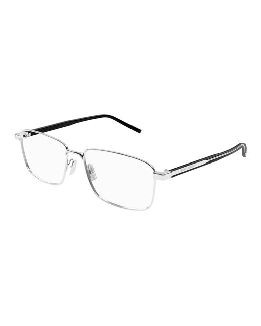 Saint Laurent Black Sl 666 004 Optical Frames Metal Transparent Squared