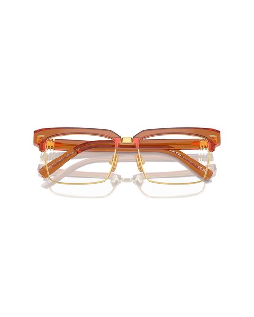 Miu Miu Black Mu 11Xv 15T1O1 Optical Frames Acetate Squared Normal
