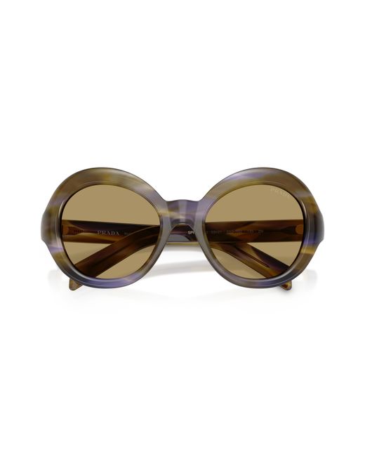 Prada Black Pr D08Su 23G70G Sunglasses Acetate Round Normal
