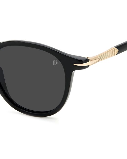 David Beckham Black Db 1114/S 2M2/Ir Sunglasses Acetate Round for men