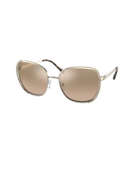 Michael Kors Metallic Mk1090 Amsterdam 10148Z Sunglasses Metal Squared Normal Flash
