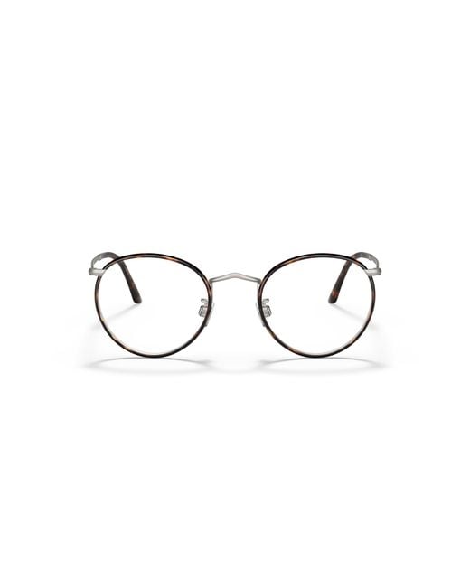Giorgio Armani Black Ar 112Mj 3003 Optical Frames Metal Transparent Round Normal for men