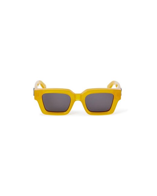 Off-White c/o Virgil Abloh Yellow Oeri008 Virgil 1807 Dark Sunglasses Acetate Squared Normal