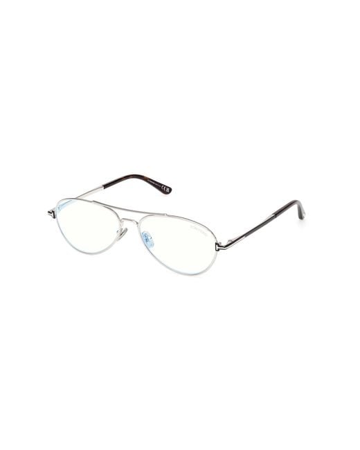 Tom Ford Black Ft6128-B 016 Optical Frames Metal Pilot Normal for men