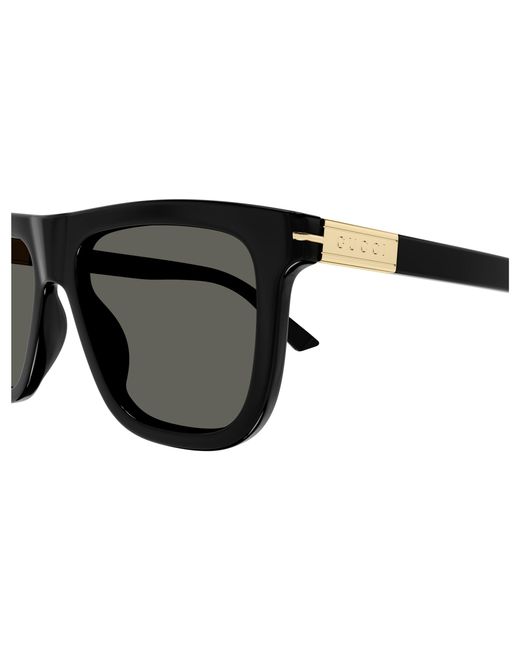 Gucci Black Gg1502S 001 Sunglasses Acetate Squared for men