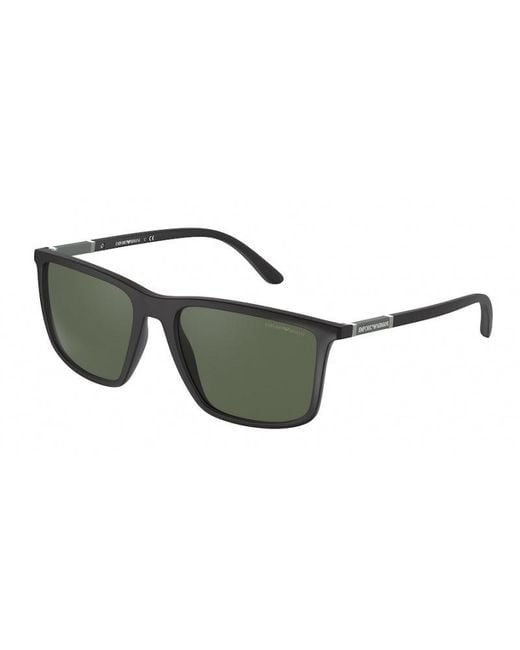 Emporio Armani Black Ea4161 504271 Sunglasses Plastic Squared for men