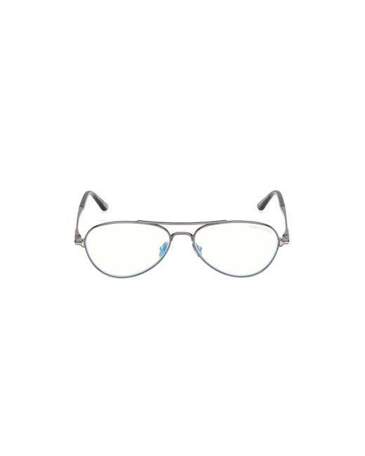 Tom Ford Black Ft6128-B 008 Optical Frames Metal Pilot Normal for men