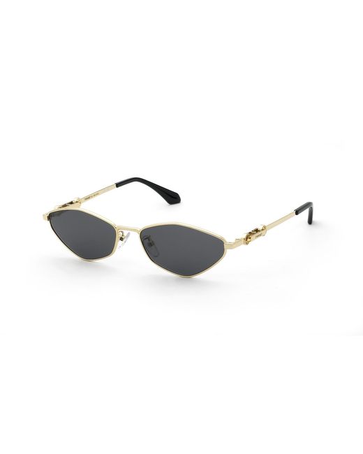 Twinset Black Stw150 300 Sunglasses Metal Smoke Geometric Normal