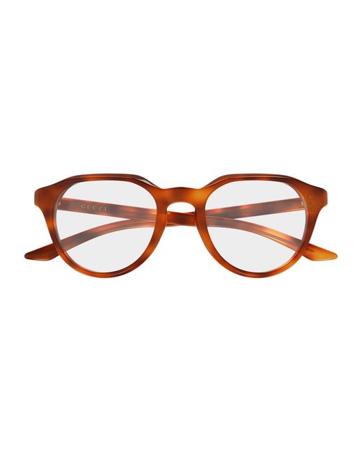 Gucci Black Gg2083O 004 Optical Frames Acetate Transparent Round for men