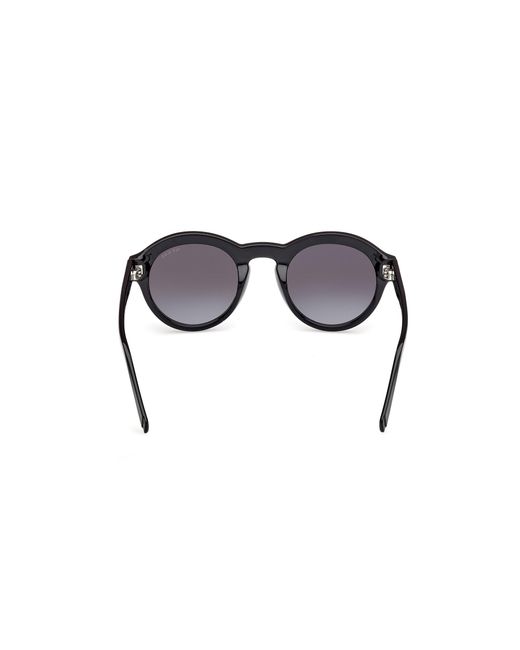 Guess Black Gu00205 01B Sunglasses Injected Smoke Round Normal for men