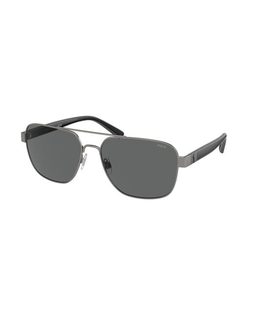 Polo Ralph Lauren Black Ph3154 905087 Sunglasses Metal Pillow Normal for men