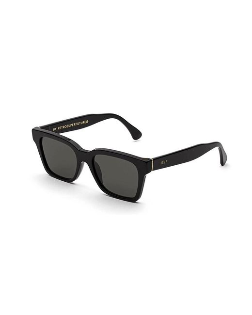 Retrosuperfuture Black C2N America Sunglasses Acetate Squared