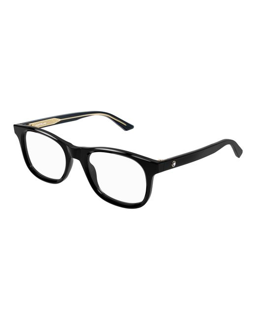Montblanc Black Mb0385O 008 Optical Frames Acetate Transparent Squared for men