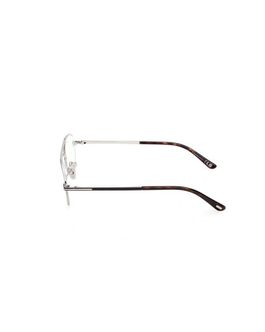 Tom Ford Black Ft6128-B 016 Optical Frames Metal Pilot Normal for men