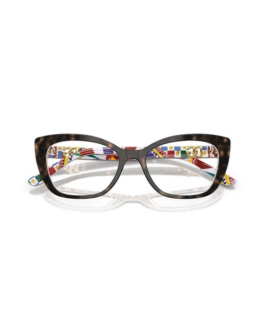 Dolce & Gabbana Black Dg3398 3217 Optical Frames Acetate Cat Eye Normal