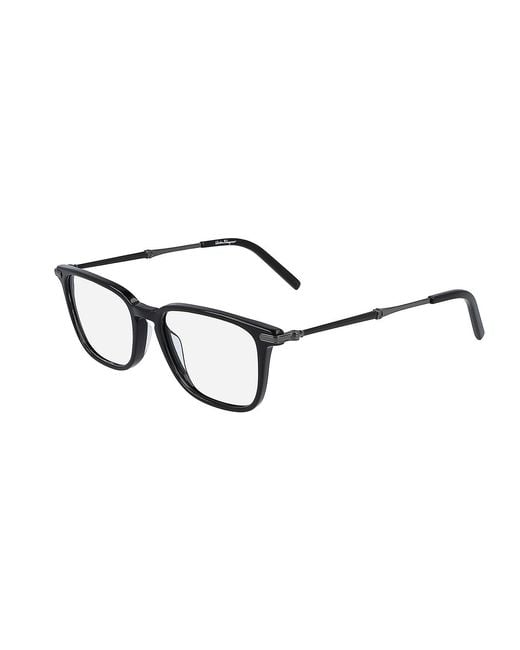 Ferragamo Black Sf2861 42668 001 Optical Frames Acetate Squared for men