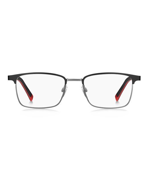 Tommy Hilfiger Black Th 1919 003 Optical Frames Steel Squared for men