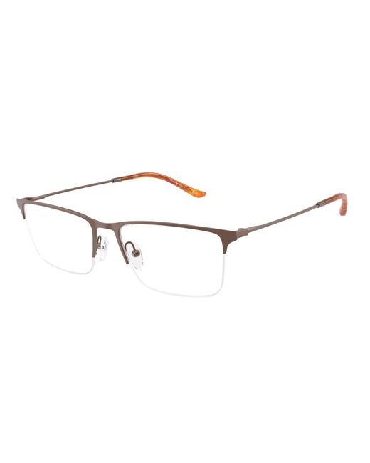 Emporio Armani Black Ea1171 3004 Optical Frames Metal Squared Normal for men