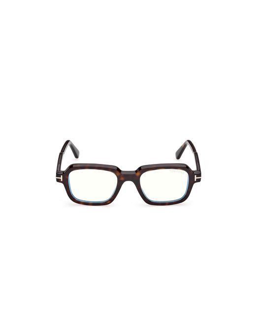 Tom Ford Black Ft6123-B 052 Optical Frames Acetate Geometric Normal for men