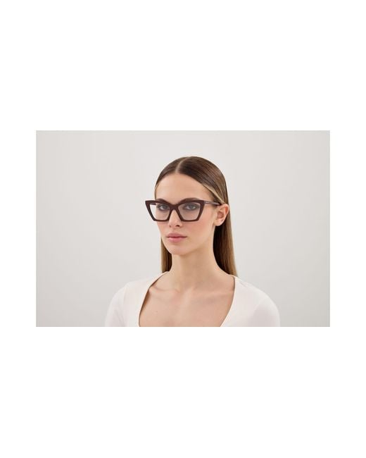 McQueen Black Am0536O 003 Optical Frames Acetate Transparent Cat Eye