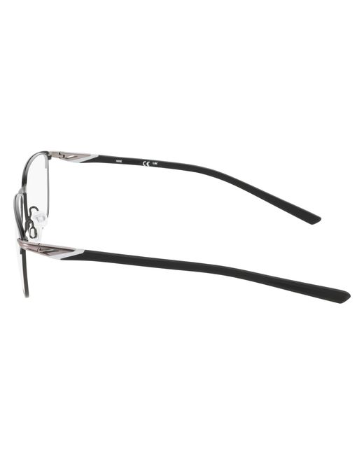 Nike Black 6066 001 Optical Frames Titanium Squared Normal for men