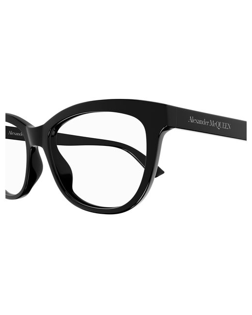 McQueen Black Am0461O 001 Optical Frames Acetate Transparent Cat Eye