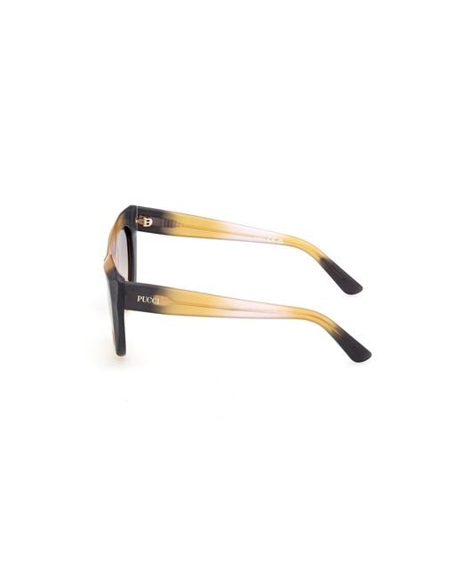 Emilio Pucci Black Ep0257 05B Sunglasses Smoke Geometric Normal