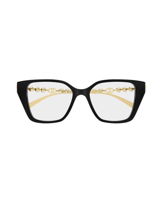 Gucci Black Gg1969O 001 Optical Frames Acetate Transparent Cat Eye