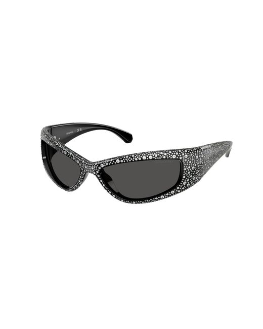 Swarovski Black Sk6027 100187 Sunglasses Injected Geometric Normal