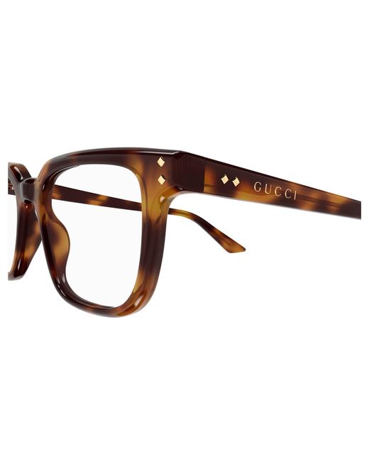Gucci Black Gg1895O 002 Optical Frames Acetate Transparent Squared for men