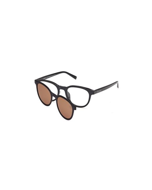 Timberland Black Tb50100-H 005 Optical Frames Injected Round Normal for men