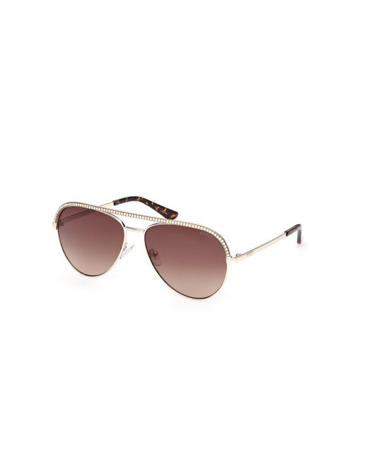 Guess Black Gu00271 32F Sunglasses Metal Pilot Normal