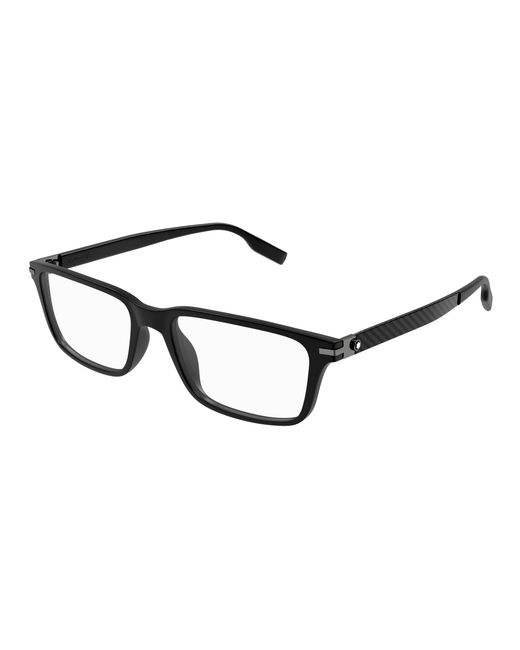 Montblanc Black Mb0333O 001 Optical Frames Acetate Transparent Squared for men