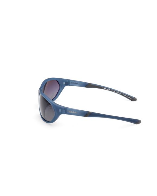 Timberland Black Tb00035 91D Sunglasses Injected Smoke Squared Polarized for men