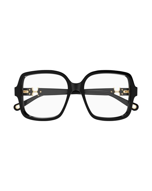 Chloé Black Ch0335O 001 Optical Frames Acetate Transparent Squared