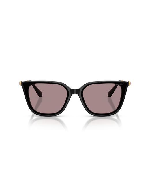 Swarovski Black Sk6054D 1001La Sunglasses Acetate Squared Normal