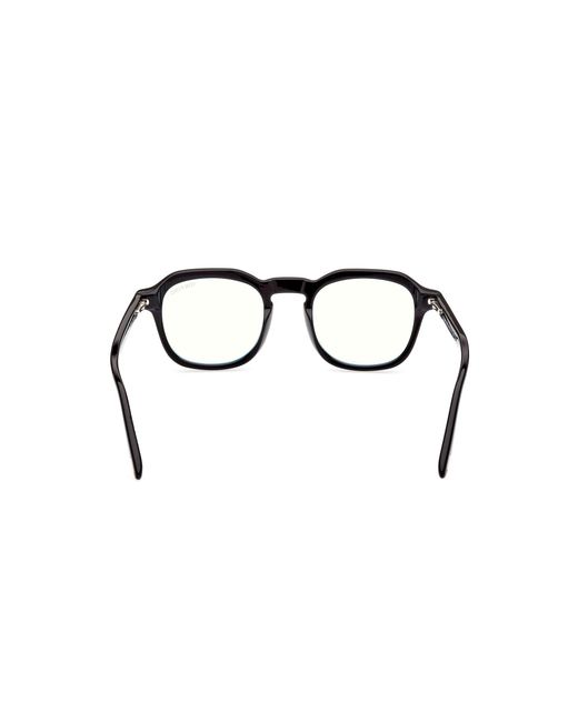 Tom Ford Black Ft5836-B 001 Optical Frames Acetate Geometric Normal for men