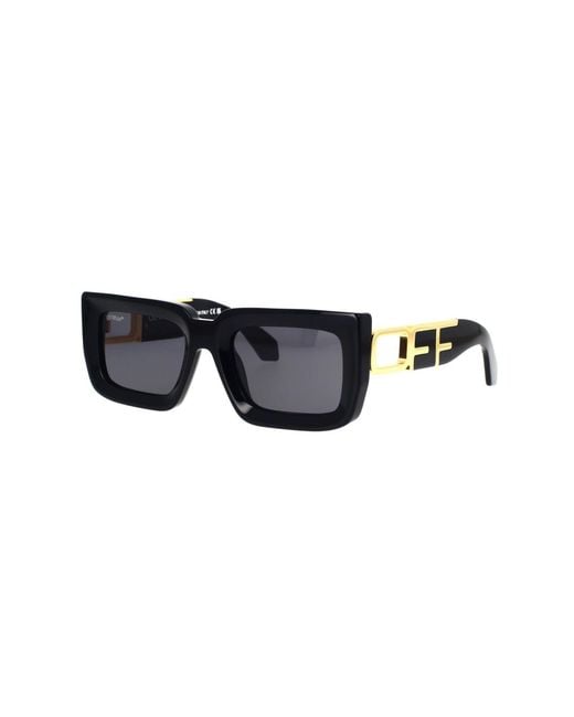 Off-White c/o Virgil Abloh Black Oeri073 Boston 1007 Dark Sunglasses Acetate Squared Normal