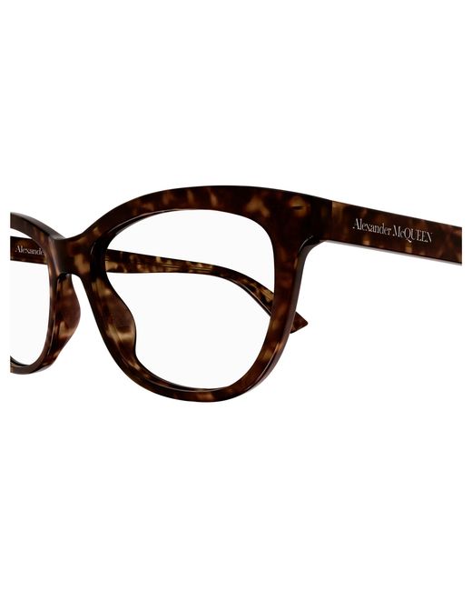 McQueen Black Am0461O 002 Optical Frames Acetate Transparent Cat Eye