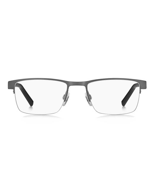 Tommy Hilfiger Black Th 1996 R80 Optical Frames Steel Squared for men