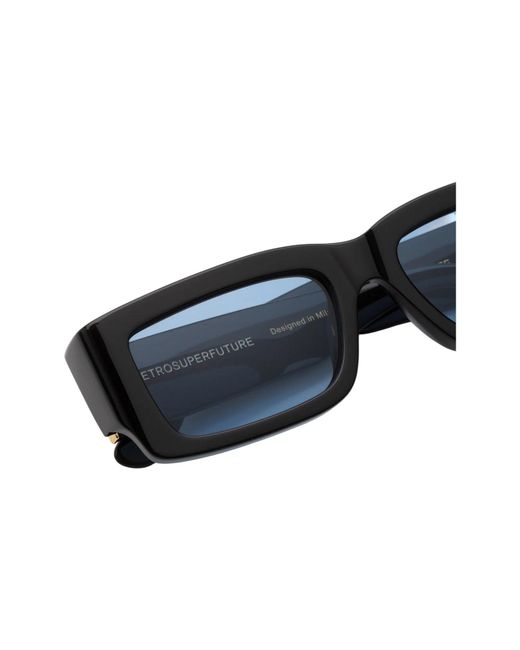 Retrosuperfuture Black Ons Notte Azure Sunglasses Acetate Squared Normal