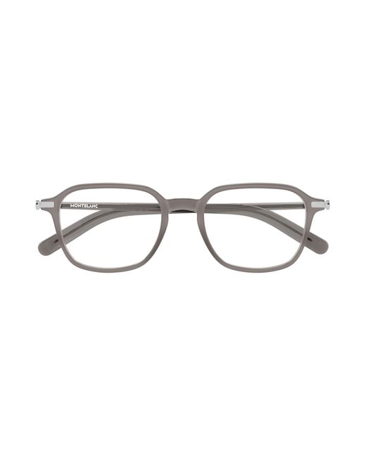 Montblanc Black Mb0462O 004 Optical Frames Injected Transparent Squared for men