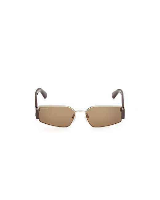 MAX&Co. Black Mo0128 32J Sunglasses Metal Squared Normal