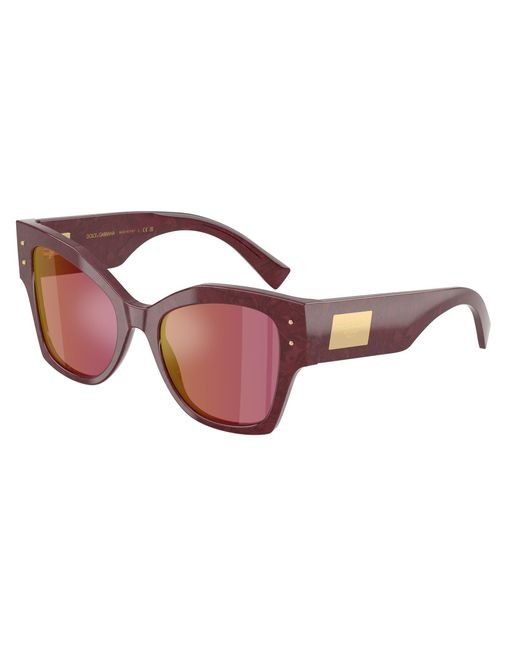 Dolce & Gabbana Black Dg4478 3442D0 Sunglasses Acetate Cat Eye Mirrored