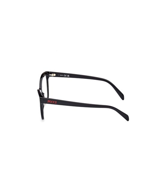 Emilio Pucci Black Ep5242 090 Optical Frames Acetate Squared Normal
