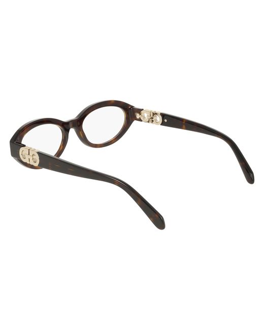 Ferragamo Black Sf3057 242 Optical Frames Acetate Round Normal