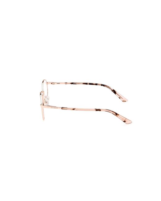 Guess Black Gu8274 059 Optical Frames Aluminum Round Normal